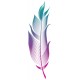 autocollants plume muraux sticker