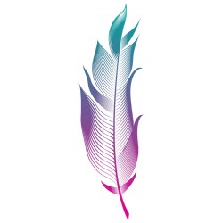 autocollants plume muraux sticker