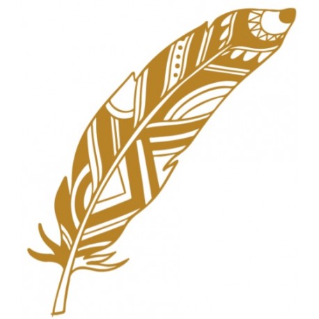 sticker mural plume dore