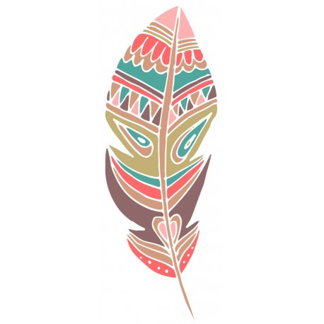 stickers mural decoratif plume