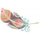 stickers mural design plume