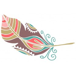 stickers mural design plume