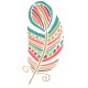stickers mural pas cher plume