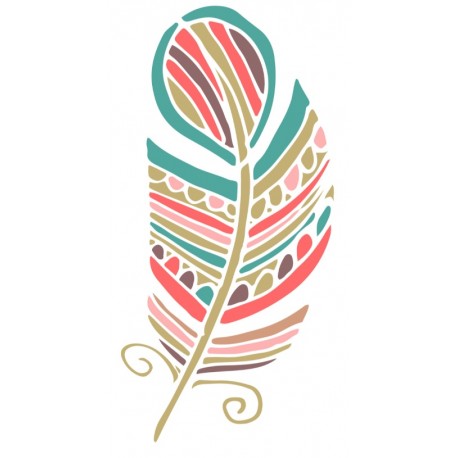 stickers mural pas cher plume