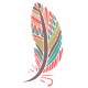 stickers mural plume deco chambre