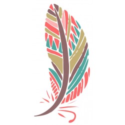 stickers mural plume deco chambre