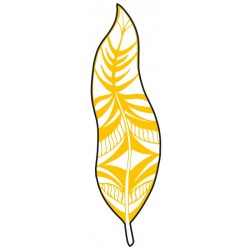 stickers mural plume jaune