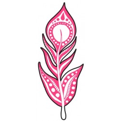 stickers mural plume rose