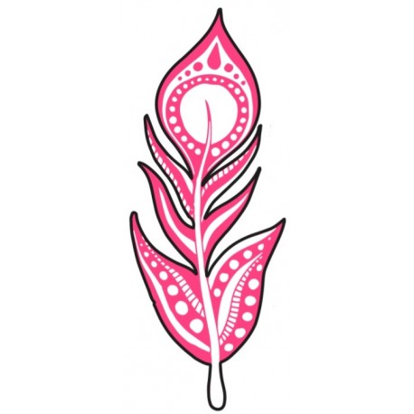 stickers mural plume rose