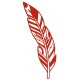 stickers mural plume rouge