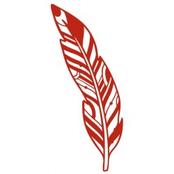 stickers mural plume rouge