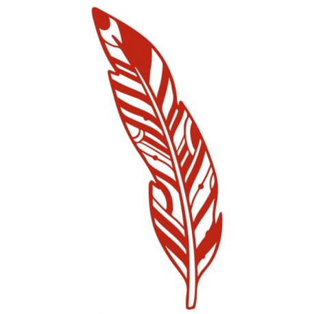 stickers mural plume rouge