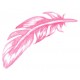 stickers muraux plume rose