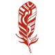 stickers muraux plume rouge