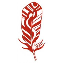 stickers muraux plume rouge