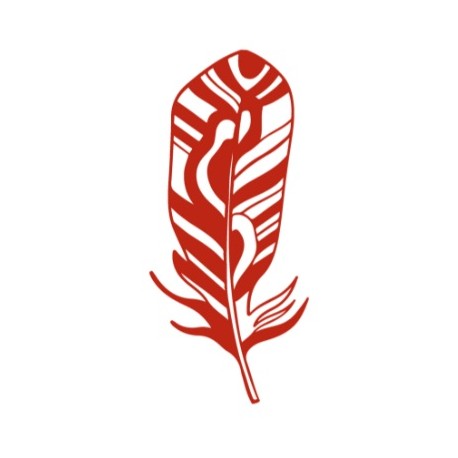 stickers muraux plume rouge