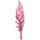 stickers plume rose