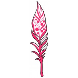 stickers plume rose