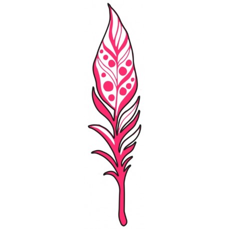 stickers plume rose