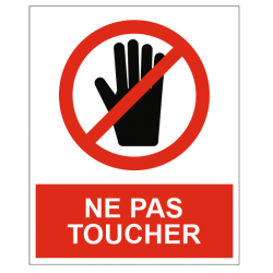 Autocollant ne pas toucher