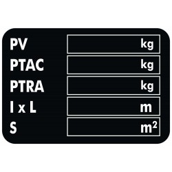 Autocollant plaque de TARE utilitaires