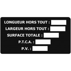 Plaque TARE autocollante