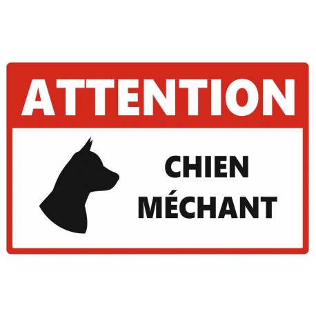 Stickers chien mechant
