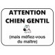 Affiche attention chien mechant