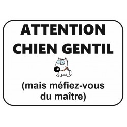 Affiche attention chien mechant