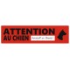 Attention chien mechant autocollant