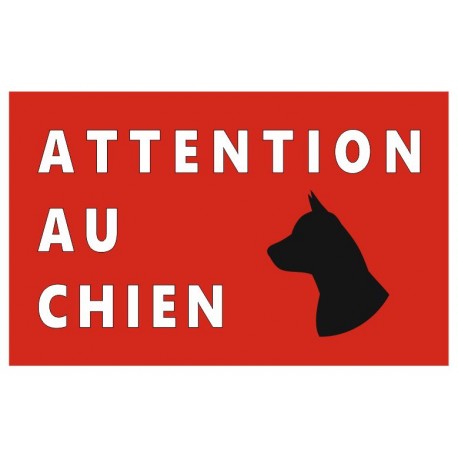 Autocollant chien méchant