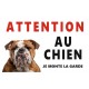 Pancarte attention au chien propriété privée