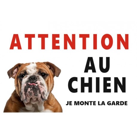 Pancarte attention au chien propriété privée