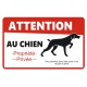 Panneau attention au chien et au chat