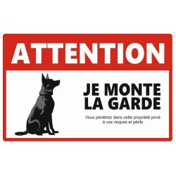Panneau chien méchant rond