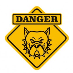 Panneau chien méchant pitbull