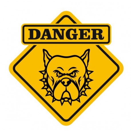 Panneau chien méchant pitbull