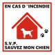 Autocollant rond chien mechant