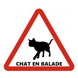 Plaque attention chat Ninja