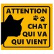 Autocollant zone chats