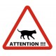 Panneau attention aux chats