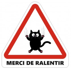 Panneau attention chats
