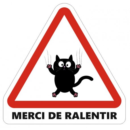 Panneau attention chats