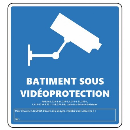 Autocollant batiment sous video protection