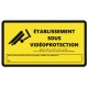Autocollant espace sous video protection