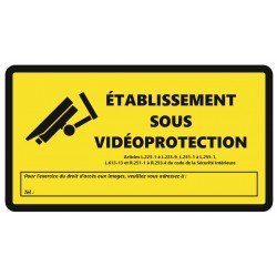 Autocollant espace sous video protection