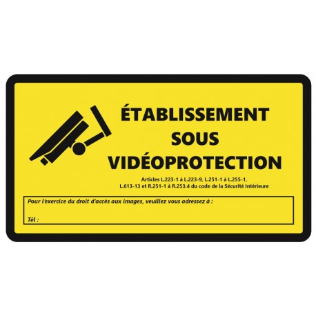 Autocollant espace sous video protection