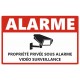 Panneau accés interdit video surveillance