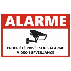 Panneau accés interdit video surveillance