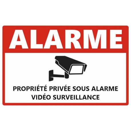 Panneau accés interdit video surveillance